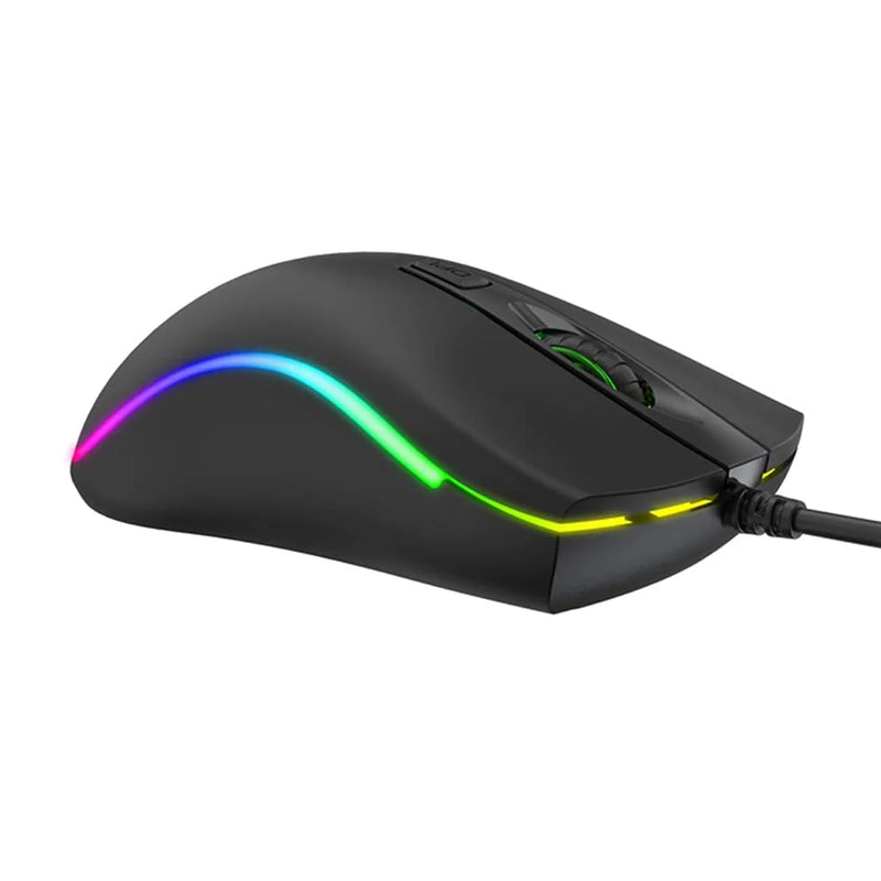 Mouse Gamer Havit HV-MS72 1200 DPI 4 Botões RGB Preto