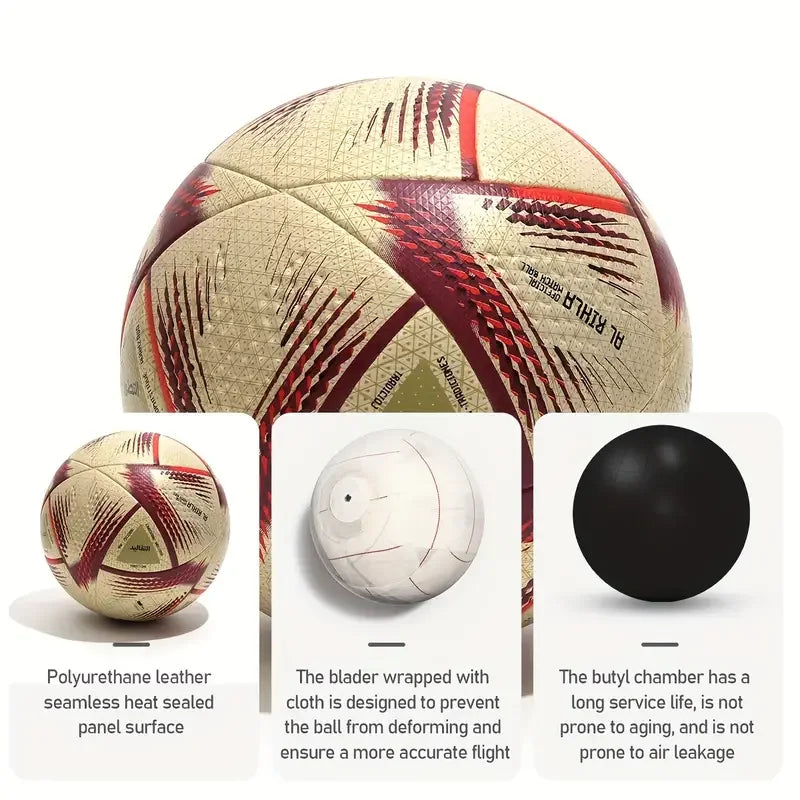 Bolas De Futebol Sem Costura Para Jogo Ao Ar Livre, Bola De Treinamento De Futebol, Equipe De Objetivo, Alta Qualidade, Tamanho Oficial 5, Material PU