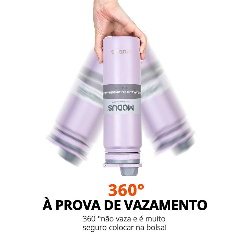 Garrafa térmica de aço inoxidável com palha, Copo térmico do carro, Frasco isolado, Copo de água para esportes ao ar livre, 750ml