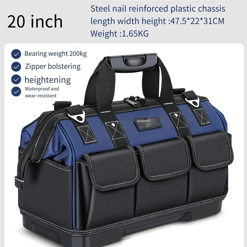 Bolsa para ferramentas eletricista, organizador resistente, bolsa de armazenamento antiqueda impermeável com multi bolsos